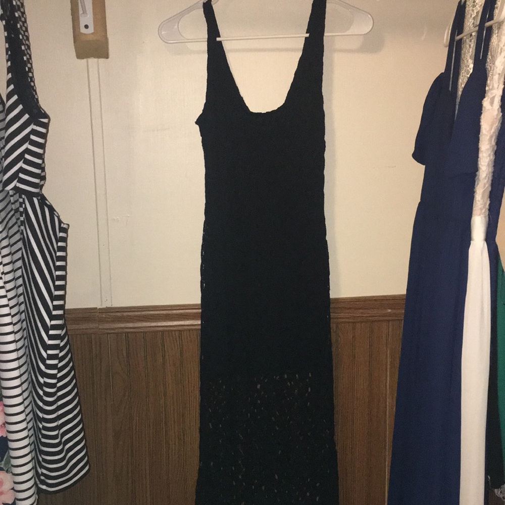 Black maxi dress